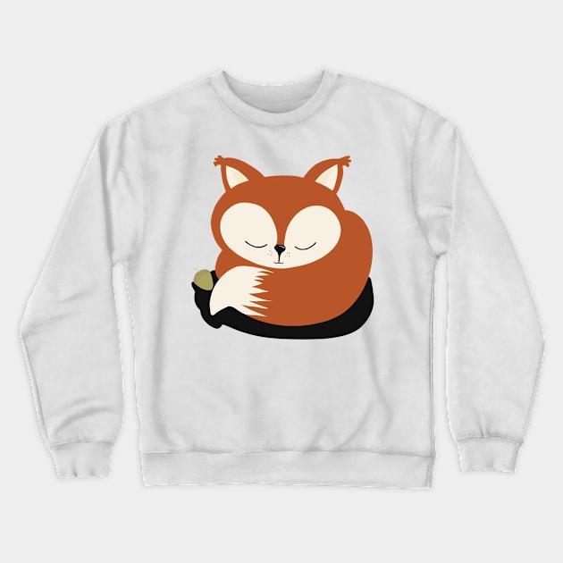 Sleeping Little fox Crewneck Sweatshirt by marina63